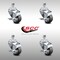 Service Caster 3 Inch SS Thermoplastic Rubber Swivel 1/2 Inch Threaded Stem Caster Set Brake SCC SCC-SSTS20S314-TPRB-TLB-121315-4 - alternate 2